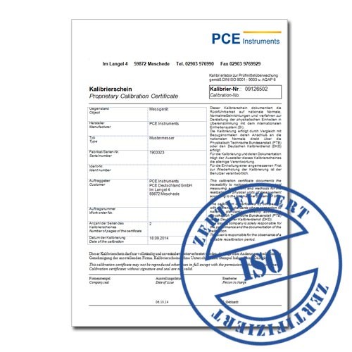Certificazione CAL-PCE-MB (UNI EN ISO 9001)